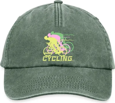 Produktbild von Spreadshirt Fahrrad Sport Neon Cycling Retro Vintage Cap, One size, Vintage Flaschengrün