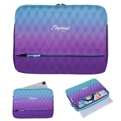 Produktbild von Laptoptasche Laptophülle Notebook Laptop Tasche Elephant Hero Signature Sleeve innen: 34 x 23 cm 15 16 Zoll Polstertasche A4 12863 Violet Cube Lila