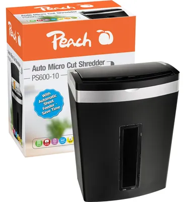 Obrázok produktu pre Peach PS600-10, Trhanie na malé častice, 3 x 10 mm, 20 L, 63 dB, 350 listy, P-5