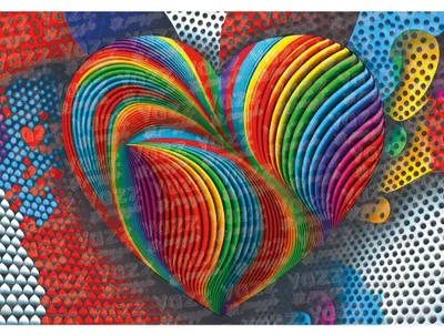 Image de Yazz Puzzle Rainbow Heart - 1000 Teile Herzpuzzle