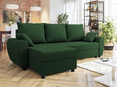 Obrázek produktu pro Rohová sedačka na každodenní spaní KRAMFORS - zelená