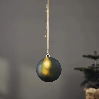 Zdjęcie produktu dla Bombka szklana z podświetleniem Led BLISS 15 cm na baterie