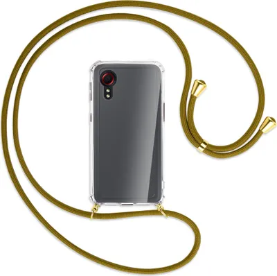 Produktbild von Handykette Backcover-Schutzhülle mit Band (Metall goldfarben) für Samsung Galaxy Xcover 5 (G525) - khaki