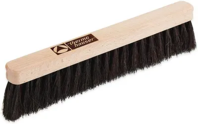 Meelbürste aus schwarzem Pferdehaar mit Holzrücken - 30 x 3 cm zum Kehren von Arbeitsflächen