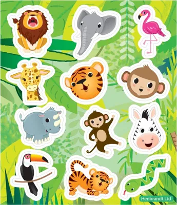 Produktbild von 12 Dschungelbande Sticker