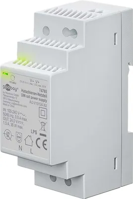 Produktbild von GOOBAY Hutschienen-Netzteil 74765, 24 V, 1,5 A, 36 W