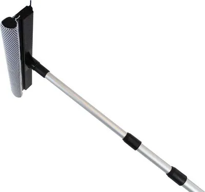 Obrázok produktu pre Teleskopická tyč s dĺžkou 4 metre s stierkou na rámy a špongiou pre jednoduché umývanie okien