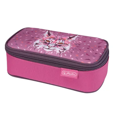 Produktbild von Herlitz Wild Animals Lynx, Hartschalenetui für Stifte, Polyester, Pink, Abbildung, Reißverschluss, Kind