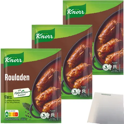 Produktbild von Knorr Fix für Rouladen 3er Pack (3x31g Beutel) + usy Block