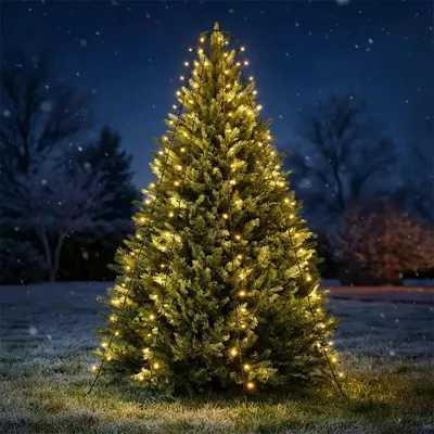 Produktbild von LED Weihnachtsbaum und Fahnenmast Lichterkette - 190 cm Höhe