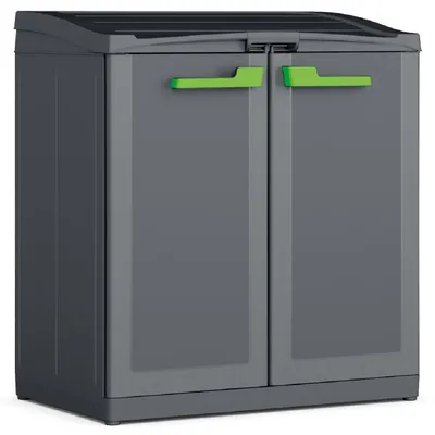 Image de Armoire Tri Selectif 90 X 55 X H100 Cm Gris Foncé - Moby - Keter
