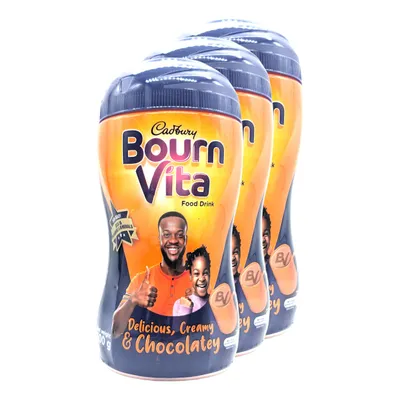 Produktbild von Cadbury Bournvita Nigeria – 3 x 500g – Malzhaltiges Kakaogetränkepulver (1.500 g)