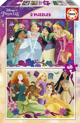 Image de Puzzle 2X48 Pièces. Princesses Disney