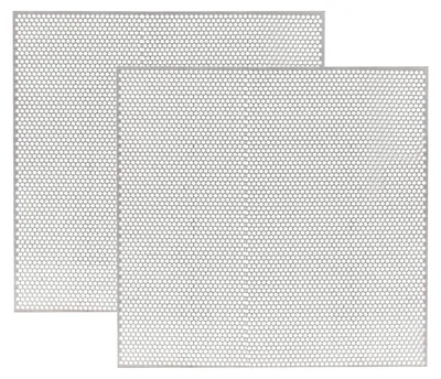 Lochblech aus Edelstahl, 305x305x15 mm, 2 Stück