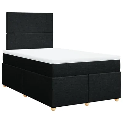 Produktbild von vidaXL Boxspringbett mit Matratze Schwarz 120x200 cm Stoff