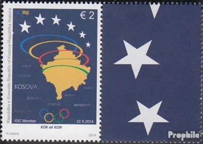 Produktbild von Briefmarken Kosovo 2014 Mi 299Zf mit Zierfeld (kompl.Ausg.) postfrisch Olympische Komitee