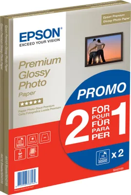 Produktbild von Epson Premium Glossy Photo Paper A 4, 2x 15 Bl., 255 g   S 042169