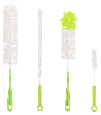 Flaschenreinigungsbürsten-Set, 5-teilig, Grün, multifunktional