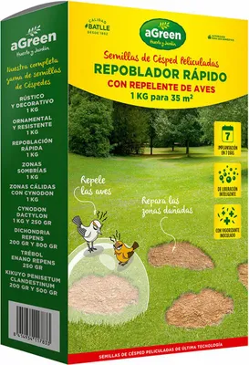 Image de Gazon Repopulation Rapide Anti-oiseaux Repousse Rapide Et Protection Oiseaux - Agreen