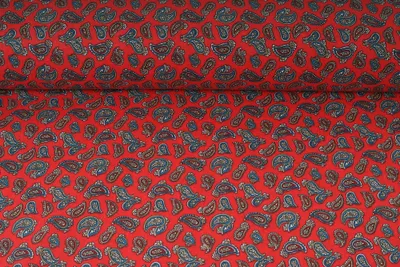 Obrázek produktu pro Plátno bavlněné červené ORIENT, metráž, látky / 50cm