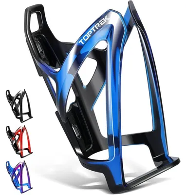Produktbild von Flaschenhalter Fahrrad Farbverlauf PC 36g Leicht für 6.5-8cm Wasserflaschen MTB Rennrad Schwarz-Blau