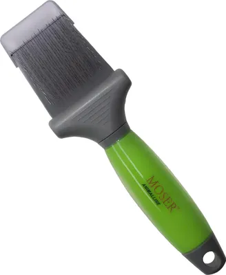 Produktbild von Moser 2999-7085, Katze / Hund, Pinsel, Schwarz, Grün, Grau, Langes Fell, Glattes (kurzes) Fell, 120 mm, 45 mm