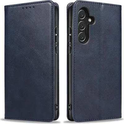 Produktbild von Handyhülle für Samsung Galaxy A54 5G Kunstleder Flip Cover Hülle Handytasche Case Kartenfach Farbe: Blau
