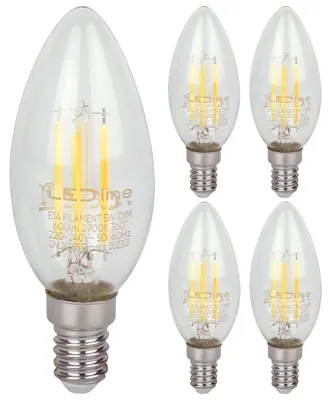 Produktbild von LED Line E14 LED-Lampe B35 5W 600lm 2700K warmweiß 5 Stück