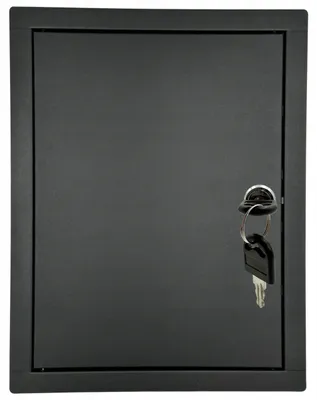 Produktbild von Mimet Zugangstür 25x40 Metall Schwarz mit Schlüssel