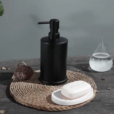 Zdjęcie produktu dla Dozownik mydła, czarny metalowy, 500 ml, łazienka, kuchnia