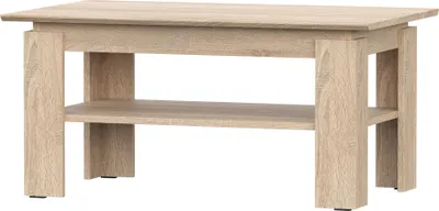 Produktbild von Tisch, Couchtisch Sola - Eiche Sonoma - Zusätzlicher Regalboden - Breite 90 cm, Höhe 43 cm, Tiefe 55 cm