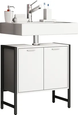 Produktbild von Holz Badunterschrank Edino Drehtüren