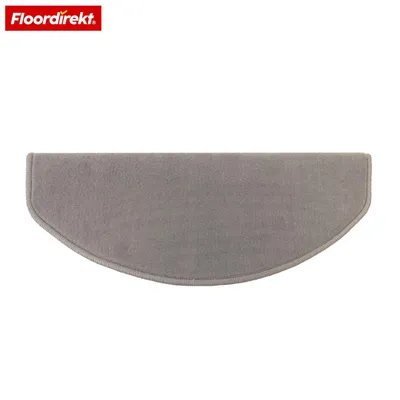 Immagine prodotto di Floordirekt Tappetini in velluto per gradini Vienna, tappetino per scale semicircolare, antiscivolo e autoadesivo. Protezione per scale fonoassorbente e antistatica – Grigio argento