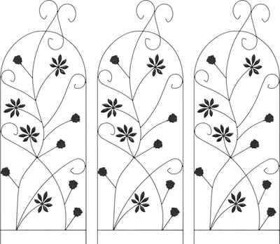 Image de vidaXL Clôture de jardin avec serrure, 3 pièces, noir, 112 x 39,5 cm, acier