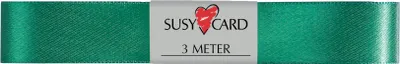 Produktbild von SUSY CARD Geschenkband "Doppelsatin" 15 mm x 3 m grün