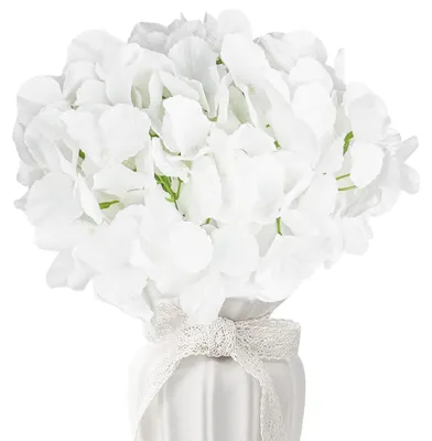 Produktbild von Set mit 6 künstlichen Hortensienblumen zur Dekoration