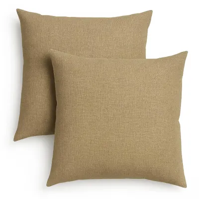 Produktbild von sleepling - 2er Set Sofakissen, 40 x 40 cm, Dekokissen, Kopfkissen, hellbraun
