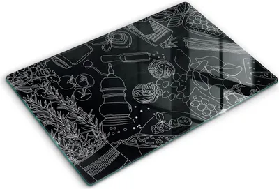 Produktbild von Glasschneideplatte - Herdabdeckplatte - 80x52 cm -Schneidebrett - Spritzschutz -Küchenzubehör