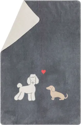Produktbild von David Fussenegger Kinderdecke Mila 'Dackel & Pudel' 100 x 150 cm Grau