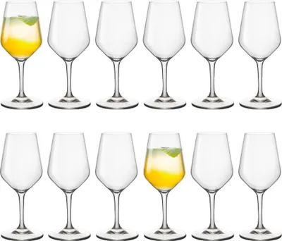 Produktbild von 12x Klar 190ml Electra Likörgläser - Klein Sherry Port Wein Brandy Wodka Limoncello Schnaps Trinken Glas Set mit Stiel - Von Bormioli Rocco