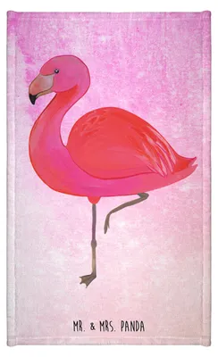 Produktbild von Mr. & Mrs. Panda Handtuch Flamingo Classic - Aquarell Pink - Geschenk, glücklich, Rosa, gäste wc, Prächtig, Tochter, baumwolle, Frotteetuch, Kleines, Stolz, Spruch