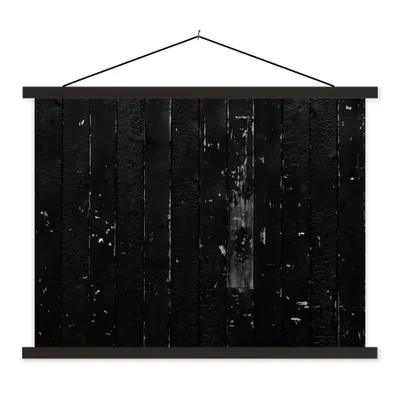 Produktbild von MuchoWow® Textilposter Schwarz - Weiß - Struktur - Design 150x113 cm mit schwarzem Rahmen - Wohnzimmer
