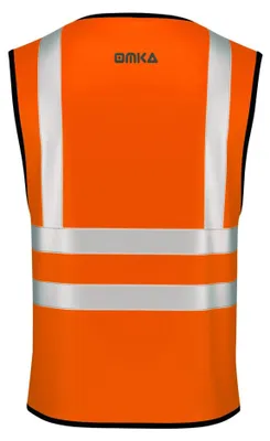Rückansicht unserer hochwertigen Sicherheitsweste. Diese Warnwesten mit hoher Sichtbarkeit vereinen Stil und erstklassige Funktionalität. Kaufen Sie noch heute online erstklassige reflektierende Schutzkleidung und erhöhen Sie Ihre Sicherheit im Straßenverk