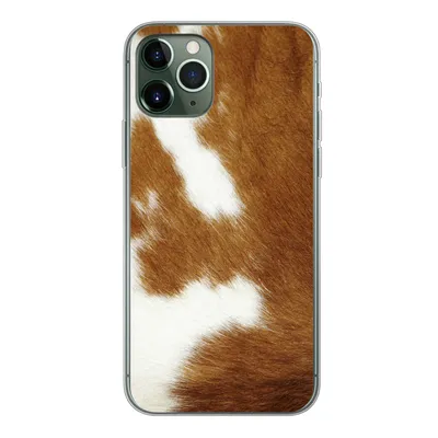 Produktbild von MuchoWow® Handyhülle Schutzhülle Hülle für iPhone 11 Pro Eine melierte Kuhhaut Silikon Softcase Handy Hülle - Handy