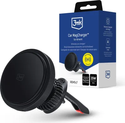 Produktbild von 3MK MagCharger, Auto, USB, Kabelloses Aufladen, Schwarz
