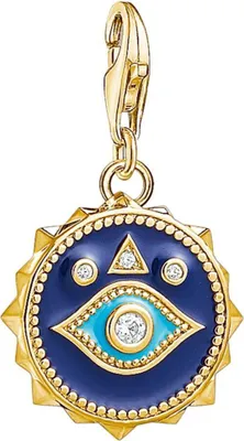 Produktbild von THOMAS SABO Charm-Anhänger "Blaues Nazar Auge" Silber vergol