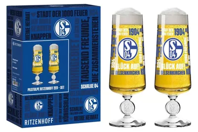 Image de Ensemble de 2 verres à bière Ritzenhoff Schalke, design de Theresa Kuhlmann