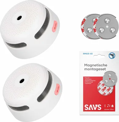Produktbild von X-Sense XS01 Rauchmelder mit Magnetbefestigung - 2 Rauchwarnmelder - 10-Jahres-Batterie - Kompakt - Europäischen Norm - Feueralarm - Rauchdetektor