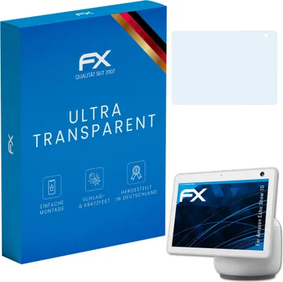 Produktbild von atFoliX FX-Clear 3x Schutzfolie kompatibel mit Amazon Echo Show 10 Displayschutzfolie