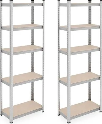 Immagine prodotto di Scaffali robusti con 5 livelli, set da 2